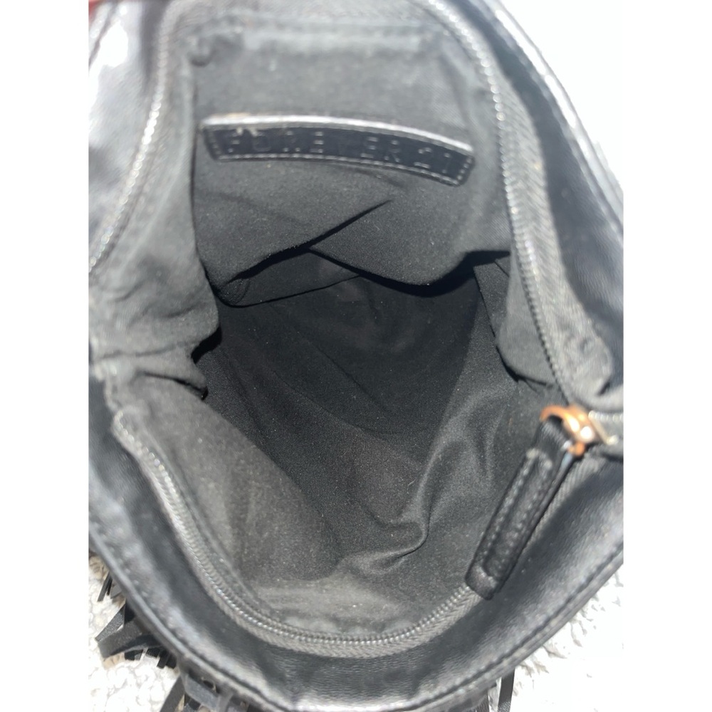 Forever 21 Black Faux Leather Fringe & Brass Crossbody Bag. - Picture 7 of 7